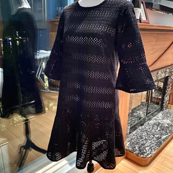 blue dress for baby girl All Saints Black Ruffle Dress – OWNI main image 0